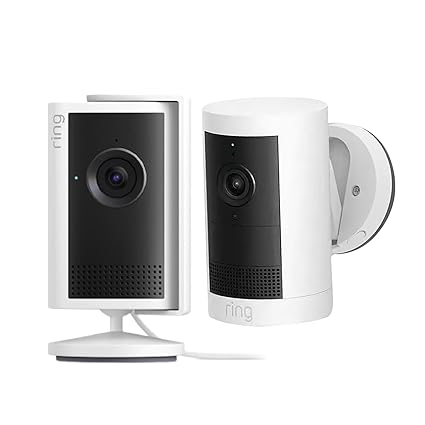 Ring Caméra intérieure Plus (nouvelle génération) avec Caméra extérieure Plus | Caméra de surveillance sur secteur | Retinal 2K, zoom 4x| Essai gratuit de 30 jours à l'abonnement Ring Home - Image 1