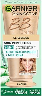 GARNIER – BB Crème Unifiante Soin Multi-usage, Teint Lumineux et Hydraté (Tube 50mL) - Le Lot De 2 - Image 1
