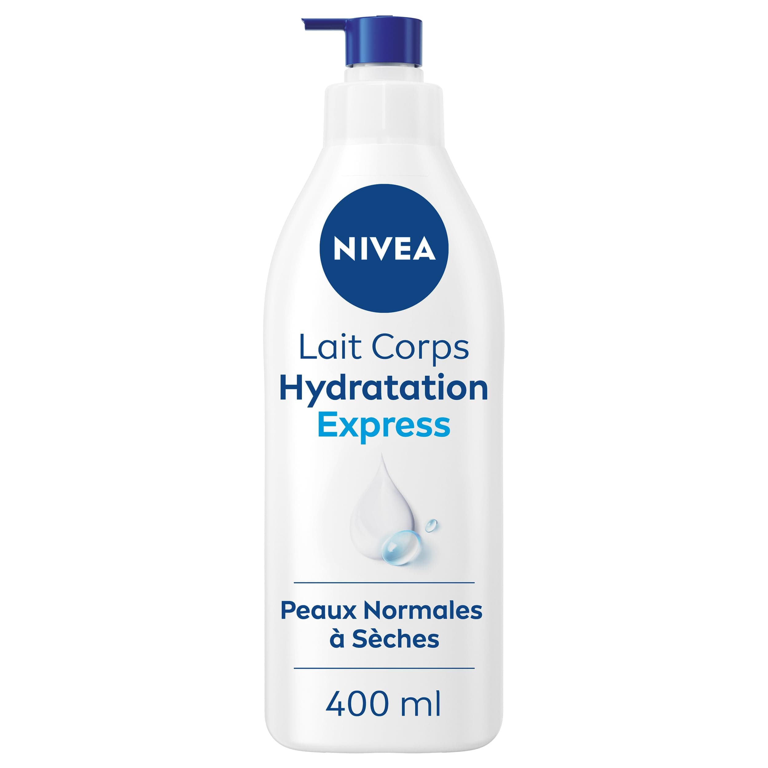 NIVEA Hydration Express Body Lotion 72h (1 x 400 ml) - Pure Hyaluronic Acid Moisturizing Body Lotion - Fast Moisturizing Body Care - Nourishing Serum for Normal Skin
