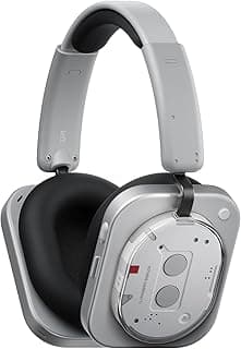 Headphone (1) Wireless Circumaural Headphones with Active Noise Reduction, 80h Battery Life, Hi-Res, Space Audio, Water Resistant - White