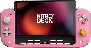 CRKD Nitro Deck - Professional Handheld Controller Deck with Zero Stick Drift for Nintendo Switch and Switch OLED (Retro Pink - Nostalgia Collection) - Image 1