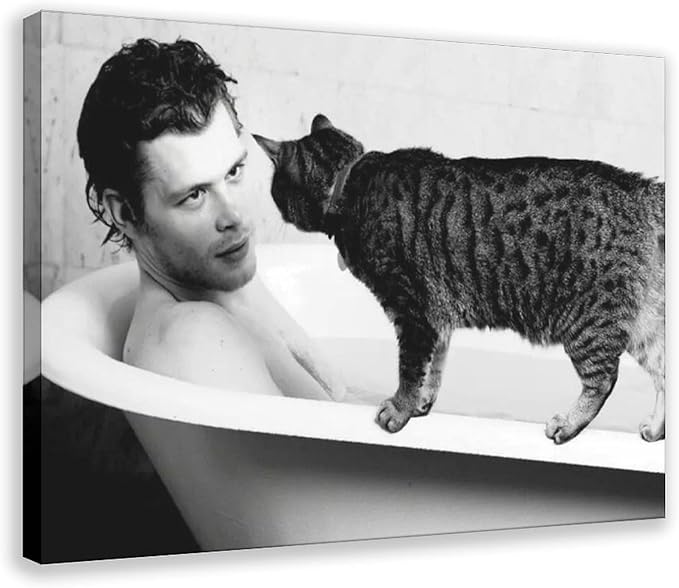 Poster sur toile Acteur Joseph Morgan 14 - Décoration de chambre à coucher - Paysage sportif - Cadre cadeau : 30 x 45 cm - Image 1