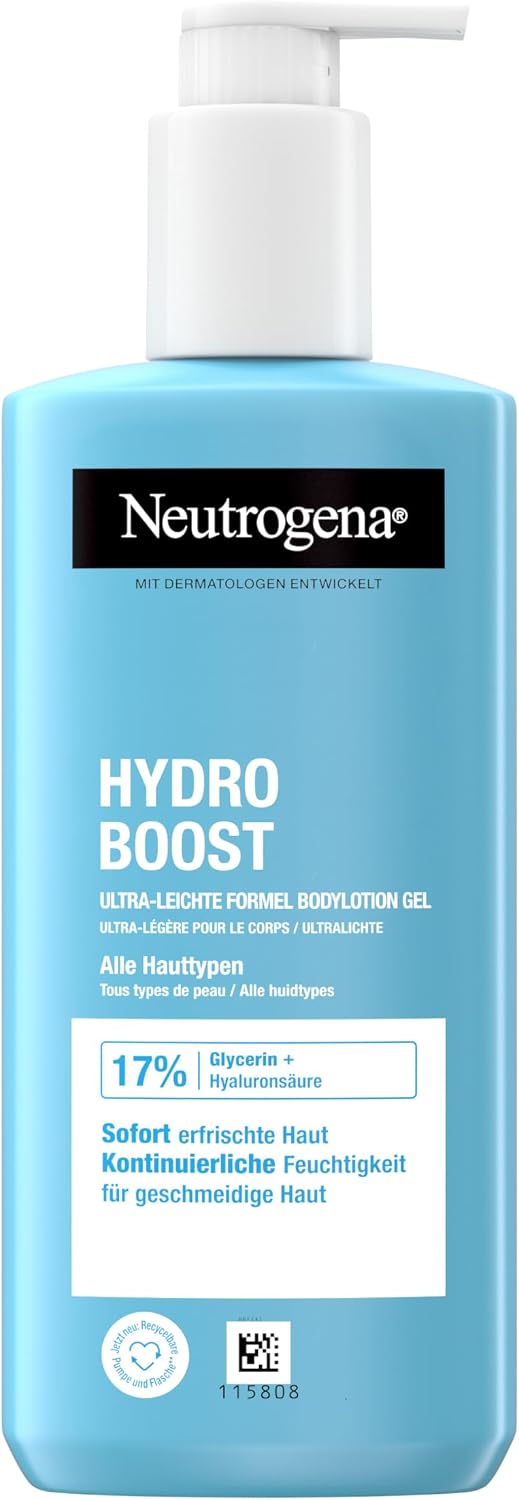 Neutrogena Hydro Boost Body Lotion Gel Formule Ultra Légère pour Peau Souple Hydratant Lotion Corps avec 17% de Glycérine + Acide Hyaluronique Gel Crème pour le Corps pour Tous Les Types de Peau - Image 1