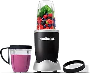 nutribullet Original 600, Electric Blender, Chopper, Blender for Smoothie, Multifunctional Blender Chopper, Power 600 Watts, Cups of 700 ml and 500 ml, Black, NB606B