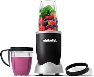 nutribullet Original 600, Electric Blender, Chopper, Blender for Smoothie, Multifunctional Blender Chopper, Power 600 Watts, Cups of 700 ml and 500 ml, Black, NB606B - Image 1