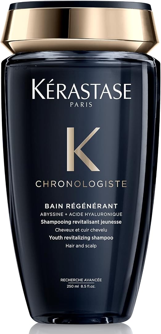 KÉRASTASE Chronologiste - Regenerating Bath - Youth Revitalising Shampoo - Regenerates - Hydrates & Provides Volume - Abyssine & Hyaluronic Acid - All Hair Types - 250 ml - Image 1