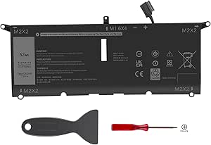 ASUNCELL 7.6V/52Wh DXGH8 Laptop Battery for Dell XPS 9370 9380 7390 Series, Dell Inspiron 13 5390 5391 7390 2-in-1 7391 2-in-1, Inspiron 14 7400 7490, Latitude 3301 E3300 1 - Image 1