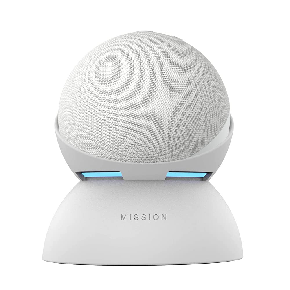 Echo Dot (5th Generation, 2022 Model), White + Battery Base, White - Image 1
