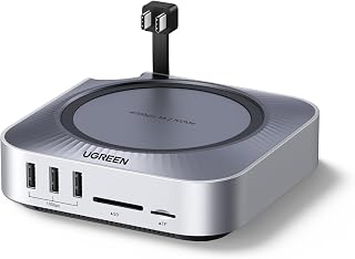 UGREEN USB4.0 Station d'accueil et Support pour Mac Mini M4 et M4 Pro avec Boîtier M.2 NVME SSD 40Gbps Docking Station Hub USB C HDMI 8K 30Hz 4K 144Hz 5 USB 3.2 10Gbps Fente SD TF 4.0 3.5mm Aux - Image 1