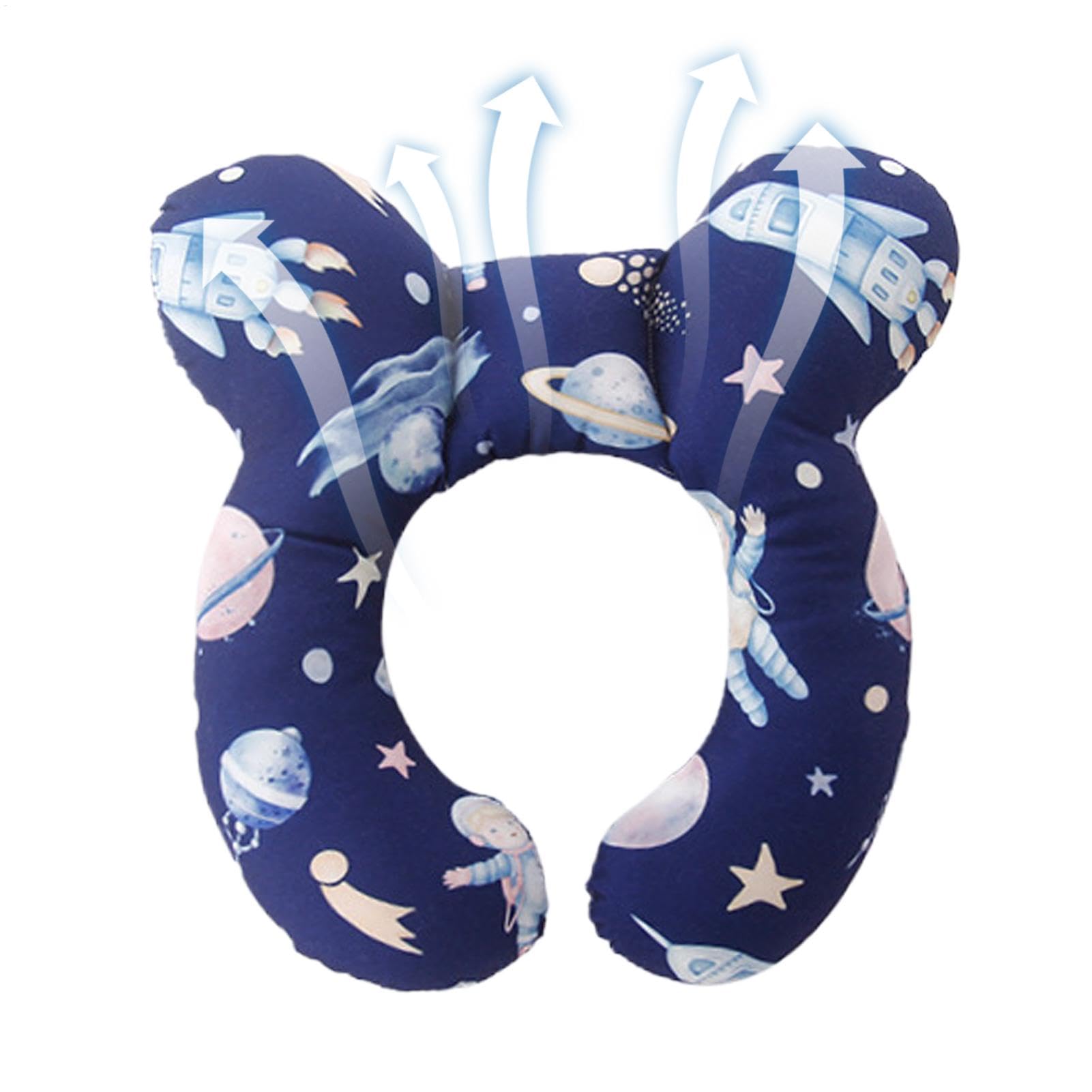 Coussin d'allaitement et positionneur | Oreillers en Forme de U pour, Coussin pour Tout-Petit, Motif Dessin animé, Soutien Optimal pour Mamans et bébés - Image 1