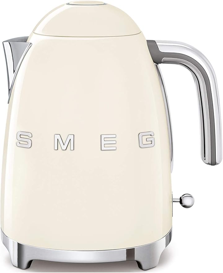 Smeg, KLF03CREU Electric Kettle 1.7 L, Washable Anti-Limescale Filter, Automatic Safety Shutdown, Water Level Indicator, Non-slip Base, Integrated Cord Storage, Power 2400 W, Cream - Image 1