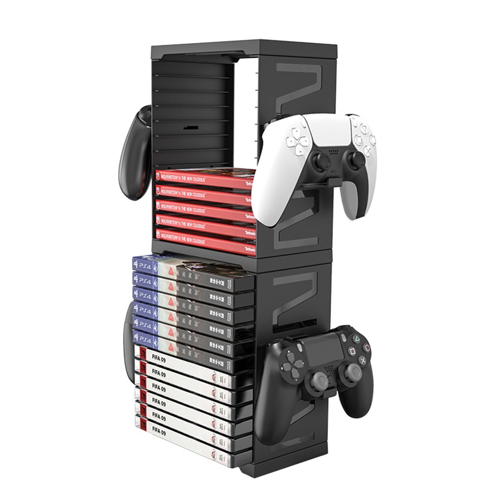 Storage Tower, Storage Tower for 24 Games, Storage Tower Compatible with PS5/PS4/Xbox Series X/Xbox One/Nintendo Switch - Image 1