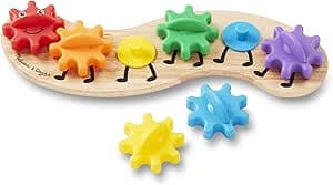 Melissa & Doug - Rainbow Caterpillar - Early Learning Game - Children's Puzzle - Wooden Toy - Montessori Toy 1 Year Old - Activity, Development and Learning Toy - Gift for Children 1 Year +