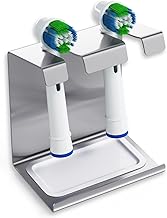 Stainless Steel Toothbrush Holder with Manifold | Fits Oral-B, IO, Philips Sonicare, Waterpik, Fairywill | Toothbrush Holder (2 Pieces) - Image 1