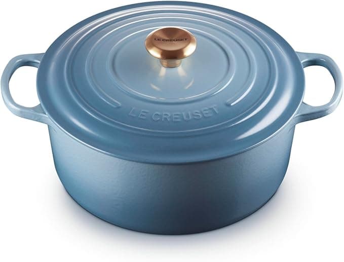 Le Creuset Chambray 21177284344441 Enamelled Cast Iron Signature Casserole Dish with Lid, Ø 28 cm, Round, 6.7 L, 6.1 kg