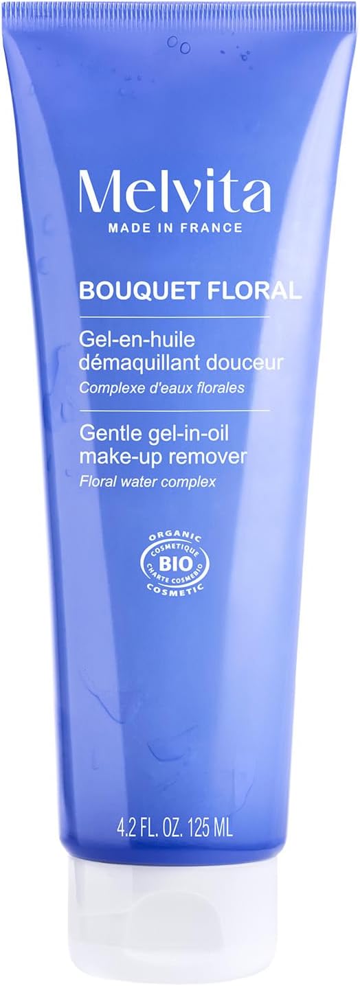 Melvita - Cleansing Oil Gel - Floral Bouquet - Removes Impurities and Makeup, Green Tea - Gentle Care for Sensitive Skin - 125 ml - Image 1