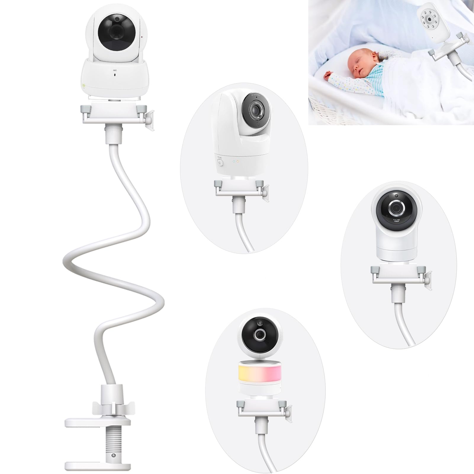 Baby Monitor Stand for Vtech VM924/901/928HD/7766/7764/5766HD/5764HD/5755/5263/5754HD, For Leapfrog LF930HD/LF2936/LF925/LF915/LF920 - Image 1