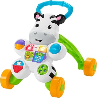 My Zebra Baby Walker | Colourful Luminous and Musical Interactive Toy for Learning to Walk | Baby Walker for Baby Boys or Girls from 6 Months, Version: French, DLD96 - Image 1