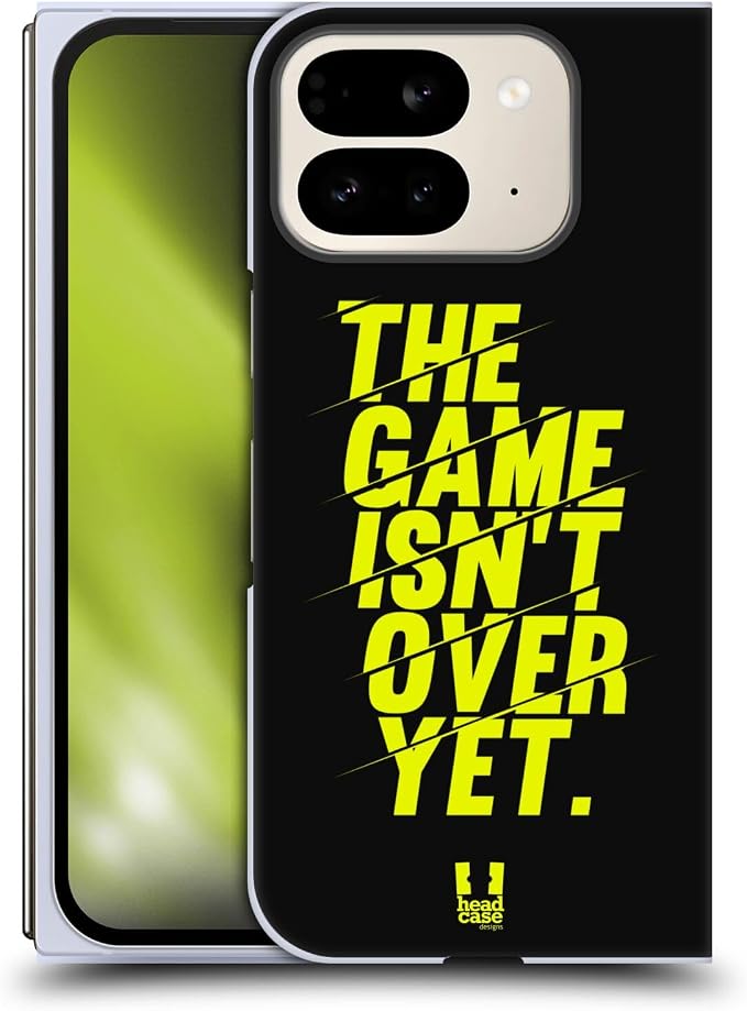 Head Case Designs Le Jeu n'est Pas sur Encore Déclaration de Pouvoir Coque Dure pour l'arrière Compatible avec Google Pixel 9 Pro Fold - Image 1