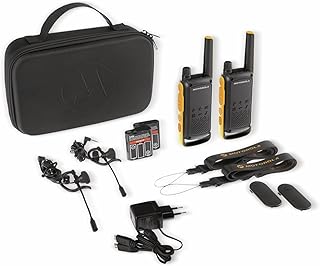 Motorola WALKIE-TALKIE TLKR-T82EXTREME NEGRO PACK2 PMR446/10KM/16CANALES/CLIP CINTURON/VOX/IMPERMEABL B8P00811YDEMAG TLKR T82 Extreme Duo-Radio PMR 10 Km-Noir/Jaune, Portée 10km - Image 1