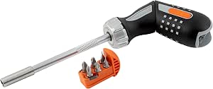 Bahco 808050P Ratchet Screwdriver Gun + Bits (UK Import), Multicoloured, 1/4-Inch, 260 mm - Image 1