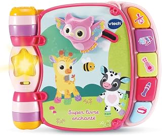 Super Enchanted Book of Baby Loulous Rose, Interactive Baby Book - 6/36 Months - Content in French - Image 1
