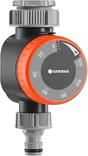 Gardena Minuterie d'arrosage : interrupteur automatique pour robinets d'eau 26,5 mm (G 3/4) ou 33,3 mm (G1), durée d'arrosage flexible (5-120 min), connexion facile grâce au raccord rapide (1169-20) - Image 1