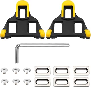 SPD-SL Cleats, Compatible with Shimano Bicycle Pedal Shims SH10/SH11/SH12 Shoes Bicycle Plates Non-Slip 0° Foot Wedge for Bikes Road Racing Indoor Apartment - Image 1