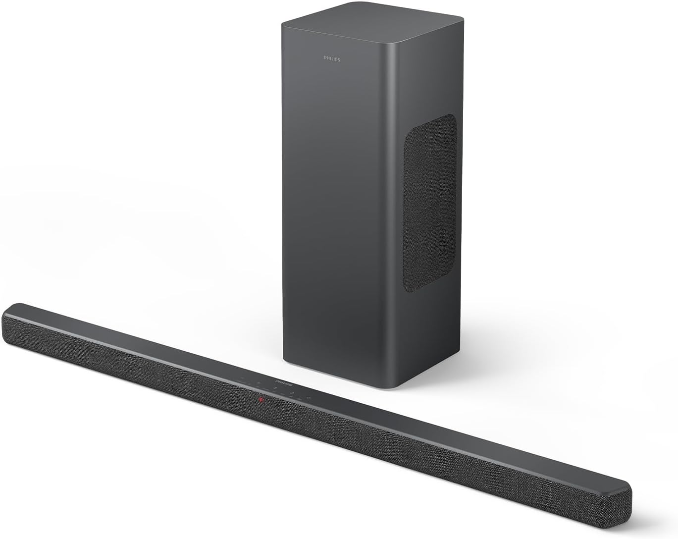 Philips TAB6309 Barre de Son 2.1 avec Caisson de Basses sans Fil - canaux 2.1 320 W, DTS Virtual X, Bluetooth 5.4, HDMI Arc, Connexion Optique et connectivité USB - Gris foncé - Image 1