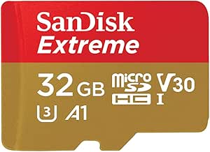 SanDisk Extreme 32 GB MicroSD Card for Mobile Gaming, With A1 App Performance, Supports AAA/3D/VR Game Graphics and 4K UHD Video, 100MB/s Read Class 10, UHS-I, U3, V30 - Image 1