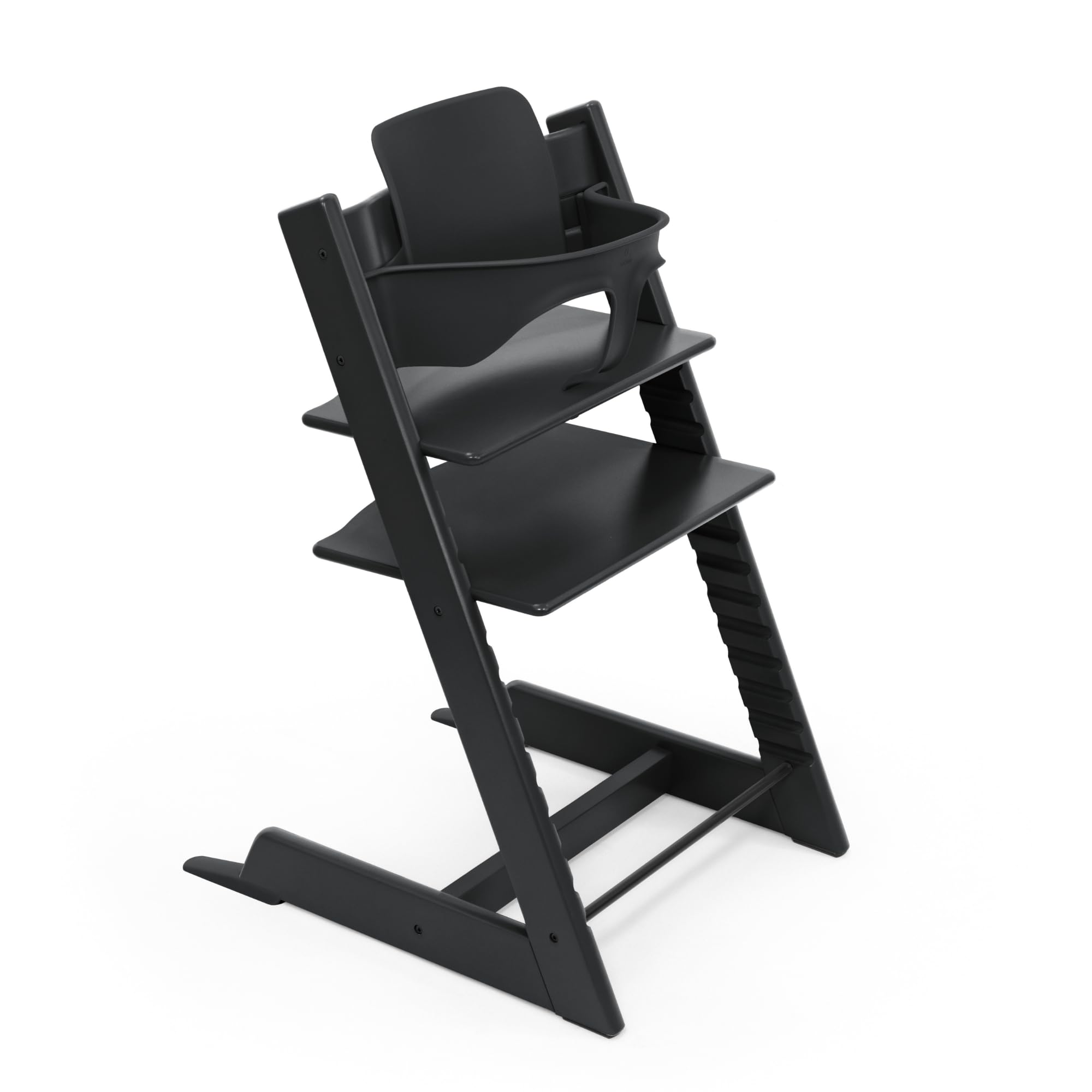Stokke Tripp Trapp High Chair, Black - Includes Chair + Baby Set 2 for 6-36 Months - Adjustable, Ergonomic and Easy to Clean - Image 1