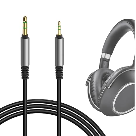 GEEKRIA Audio Cable Compatible with Sennheiser Momentum 4, PXC 550, PXC 550 II, ACCENTUM Plus, 2.5mm to 3.5mm Stereo Replacement Cable (1.7m) - Image 1