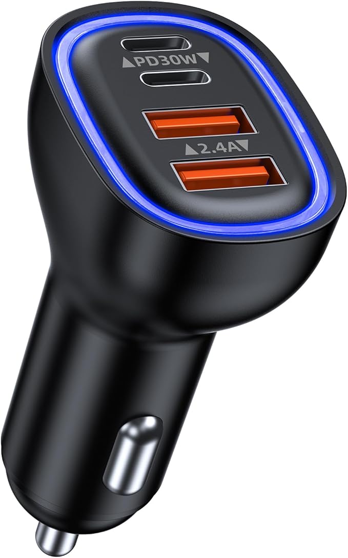 4 Ports 78W Chargeur Allume Cigare PD QC 3.0 Chargeur Voiture Charge Rapide Prise Allume Cigare 12v,pour iPhone iPad Samsung Huawei Xiaomi Tabletetc - Image 1