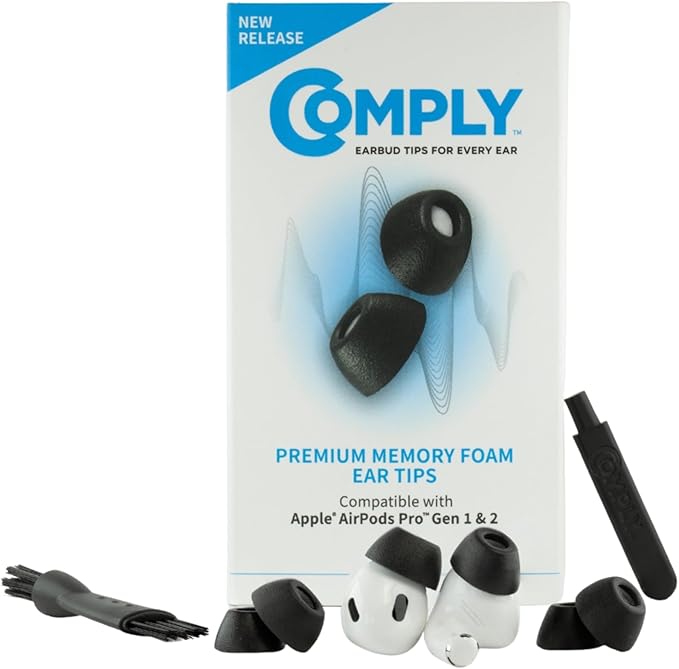 Comply 3 Pairs Foam Eartips for Apple AirPods Pro 3.0 - Excellent Noise Isolating - Increased Comfort - Secure Fit - Tip Cleaning and Removal Tool - Image 1
