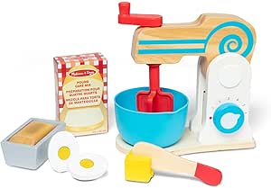 Melissa & Doug | Beater Set On Wooden Stand To Make A Cake | Role Play | 3+ | Wooden Toys - Image 1
