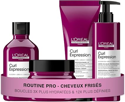 L'OREAL PROFESSIONNEL - Curl Expression Routine for Curly Hair - Defines & Protects - 2x More Hydration - Anti-Frizz Action - Shampoo + Rich Mask + Moisturizing Cream + Jelly Cream - Image 1