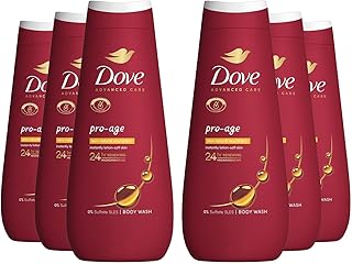 Dove Advanced Care Pro-Age Lot de 6 gels douche nettoyants pour le corps avec nutriments naturels pour une peau douce instantanément 400 ml - Image 1