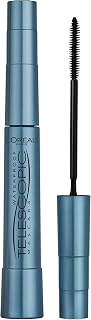 L'Oréal Paris - Mascara Volume et Longueur Waterproof - Formule Fortifiante Enrichie en Céramide - Brosse Exclusive Double Face - Telescopic Lift Waterproof - Couleur : Noir - Image 1