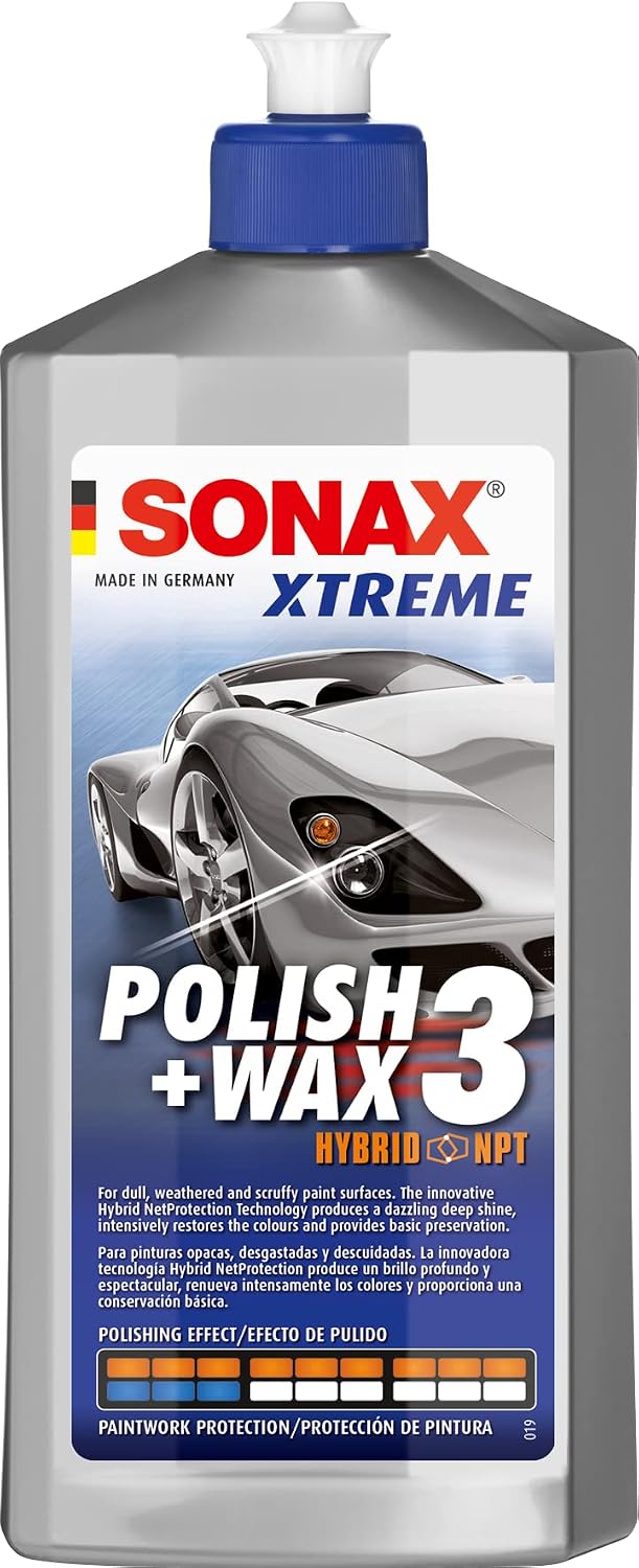 SONAX XTREME Polish+Wax 3 (500 ml) pour les surfaces peintes ternes, abîmées et ayant subi des intempéries | Réf: 02022000 - Image 1