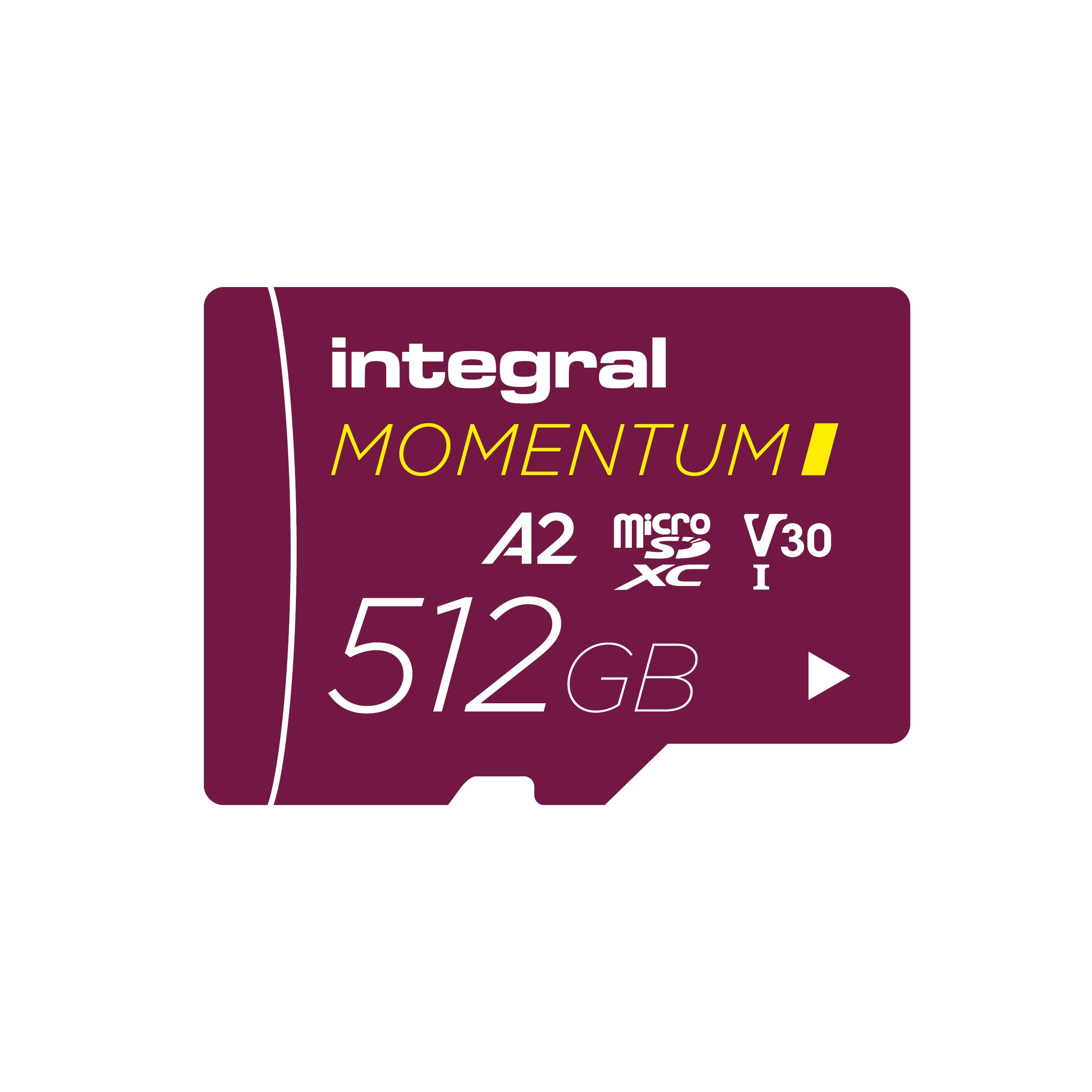 Integral Momentum I 512GB MicroSDXC Card 210MB/s Read 180MB/s Write V30 U3 A2 for 4K/5K UHD on GoPro, DJI Drones, Sports Cameras and 360°, Waterproof, Shockproof - Image 1