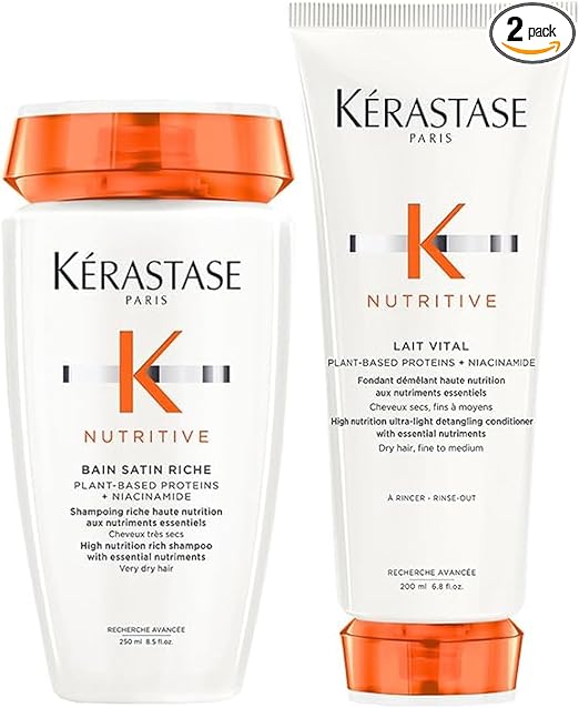 Kerastase Nutritive Bain Satin Riche 250ml Vital Milk 200ml - Image 1