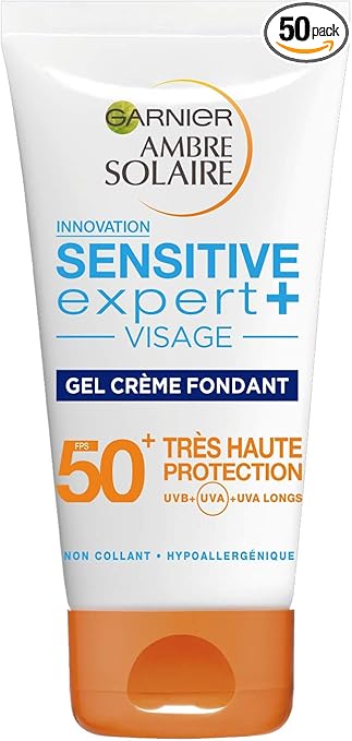 Garnier Ambre Solaire Sensitive Expert + Gel Cream Fondant Face SPF 50+ 50 ml - Image 1