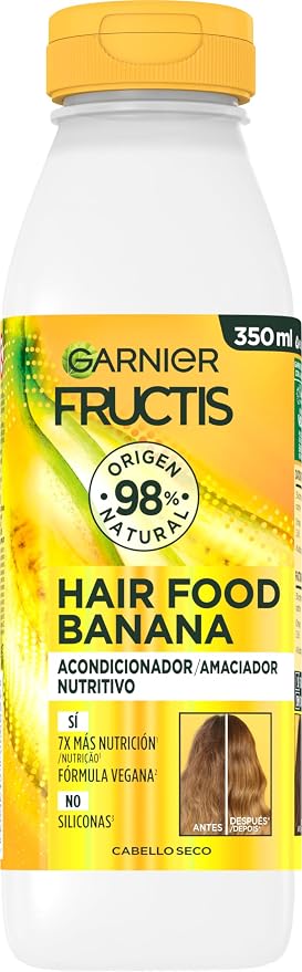 GARNIER Fructis Hair Food Banana Nourishing Conditioner for Dry Hair, 350 ml - Image 1
