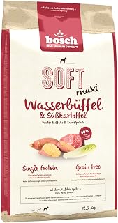 bosch HPC SOFT Maxi Buffle d'eau et patate douce - Croquettes semi-moelleuses pour chiens adultes de grande race - Monoprotéines - Sans céréales - 1 x 12,5 kg - Image 1