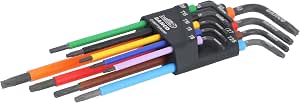 Bahco 9 Piece Long Colour Coded Torx Key Set - Image 1