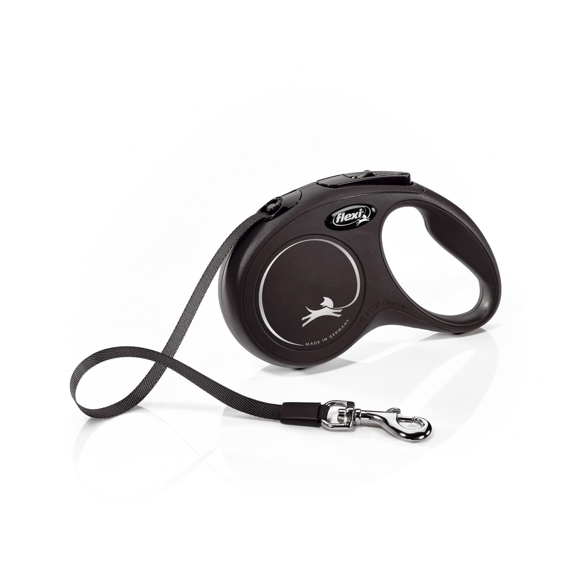 flexi New Classic Dog Strap 5 m Size S Black