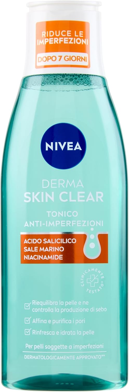 Nivea Derma Skin Clear Tonique Anti Imperfections avec Acidol Salicylique et Niacinamide 200 ml - Image 1