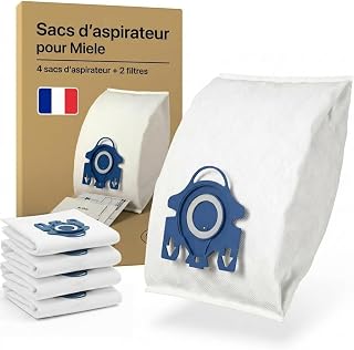 Miele Vacuum Cleaner Bags - Pack of 4 Bags + 2 Filters - Compatible with Miele GN & FJM HyClean 3D - Series C3, C2, C1 (Complete, Classic, Compact) and S8000, S6000, S4000 - Clean Change - Image 1