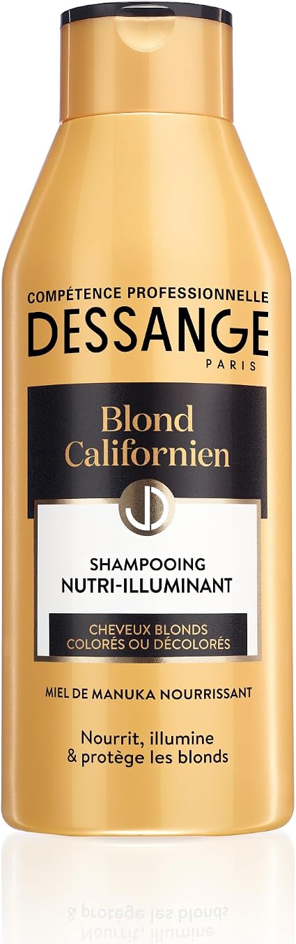 DESSANGE - Nutri-Illuminating Shampoo Californian Blonde - Formula Enriched With Manuka Honey - Nourishes, Brightens & Protects - For Blonde, Colored Or Bleached Hair - 250ml - Image 1