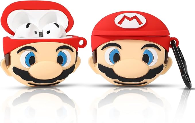 Compatible avec Apple Airpods 4 Coque de Protection Drôle Mignon Slim Cartoon Cover avec Porte-clés (MLA) - Image 1